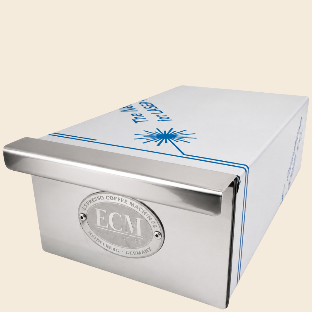 ECM Kaffee-Sudschublade Slim aus poliertem Edelstahl