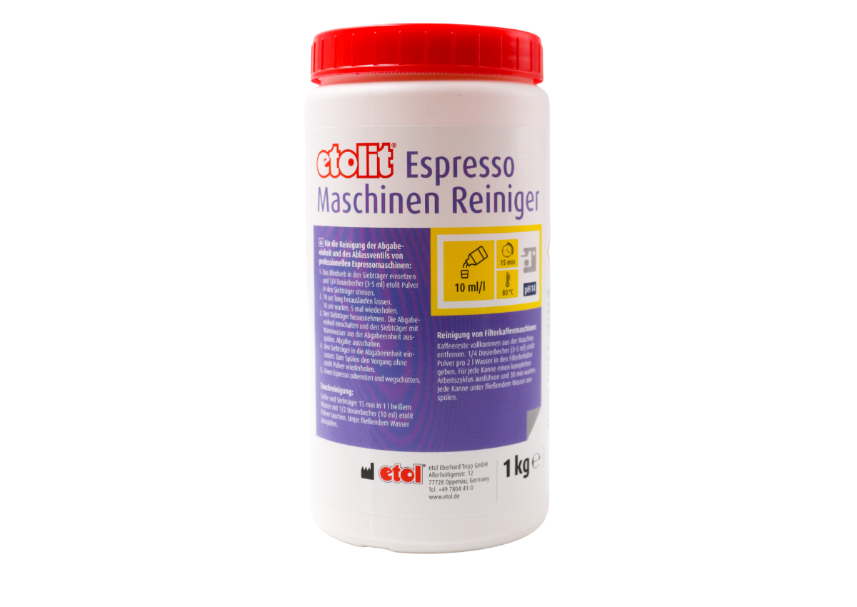 Etolit Kaffeefettlöser, Brühgruppen Espressomaschinen Reiniger 1000g