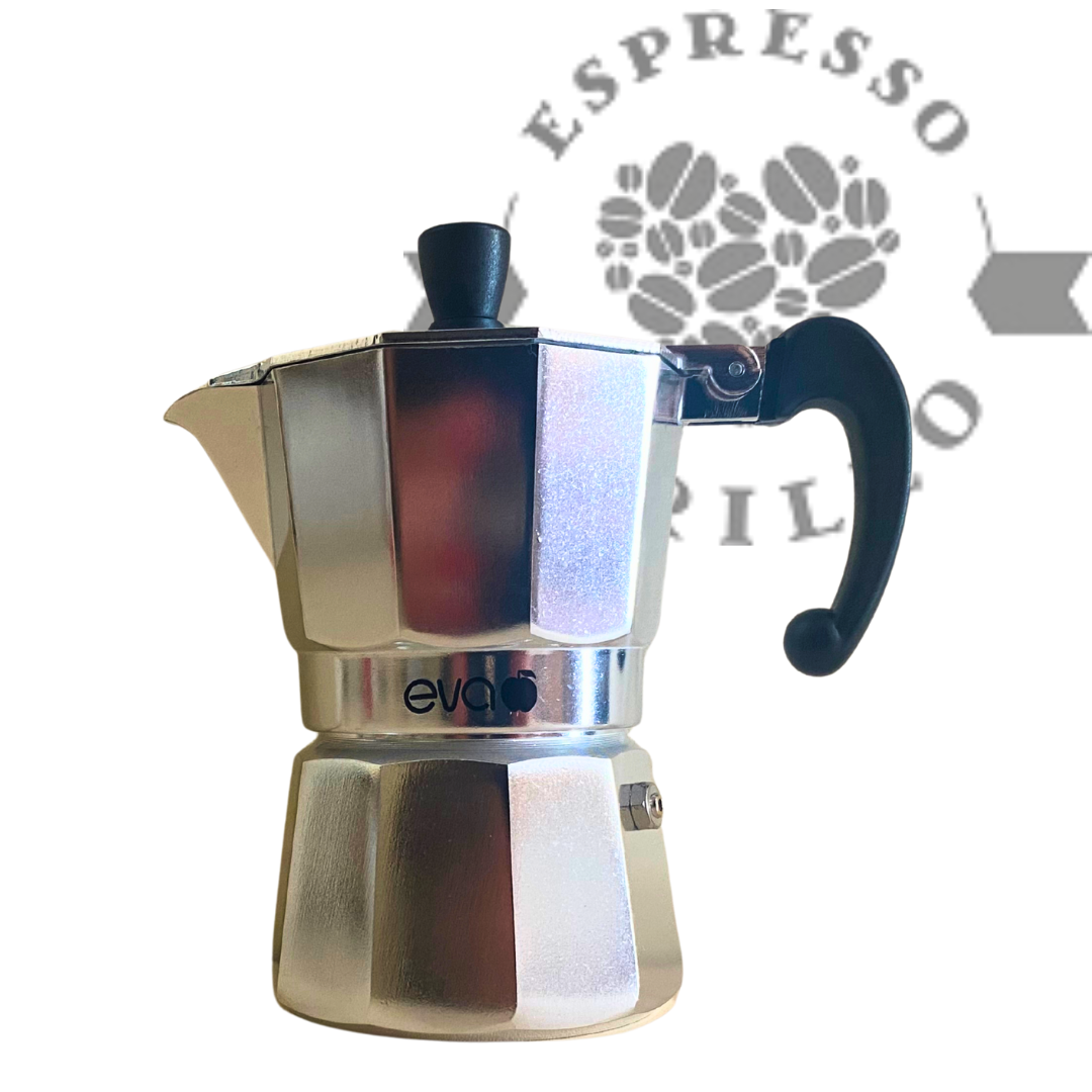 Forever MOKA EVA Espressokocher – Aluminium, glänzend – 3 Tassen