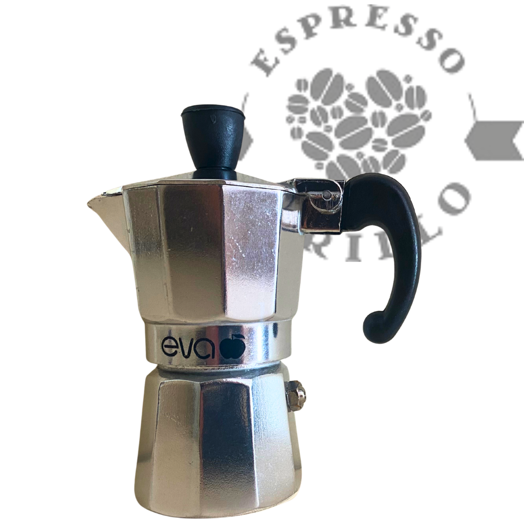 Forever Moka EVA Espressokocher – Aluminium, glänzend – ½ Tasse
