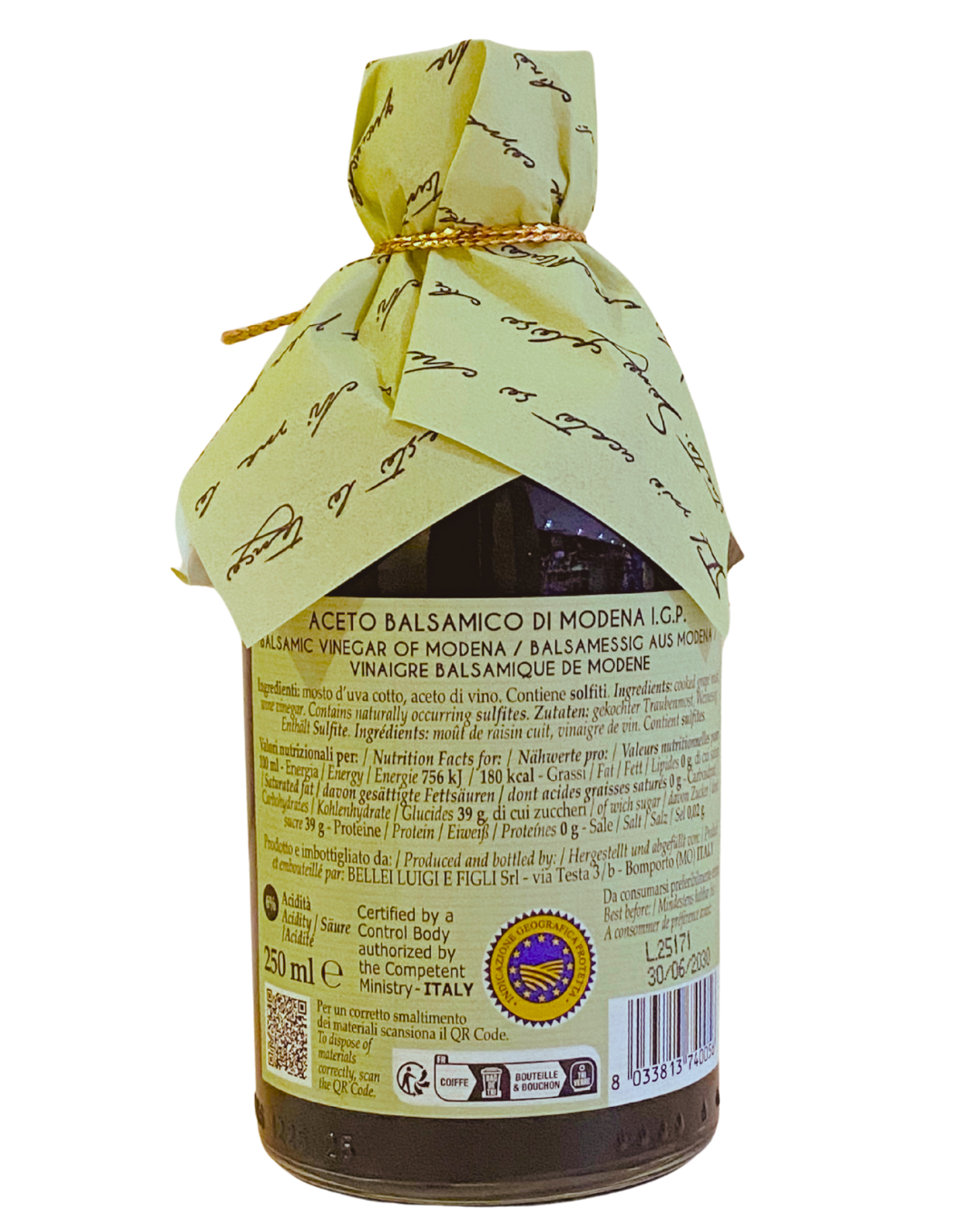 Bellei Precious Gift - Aceto Balsamico di Modena IGP 250ml