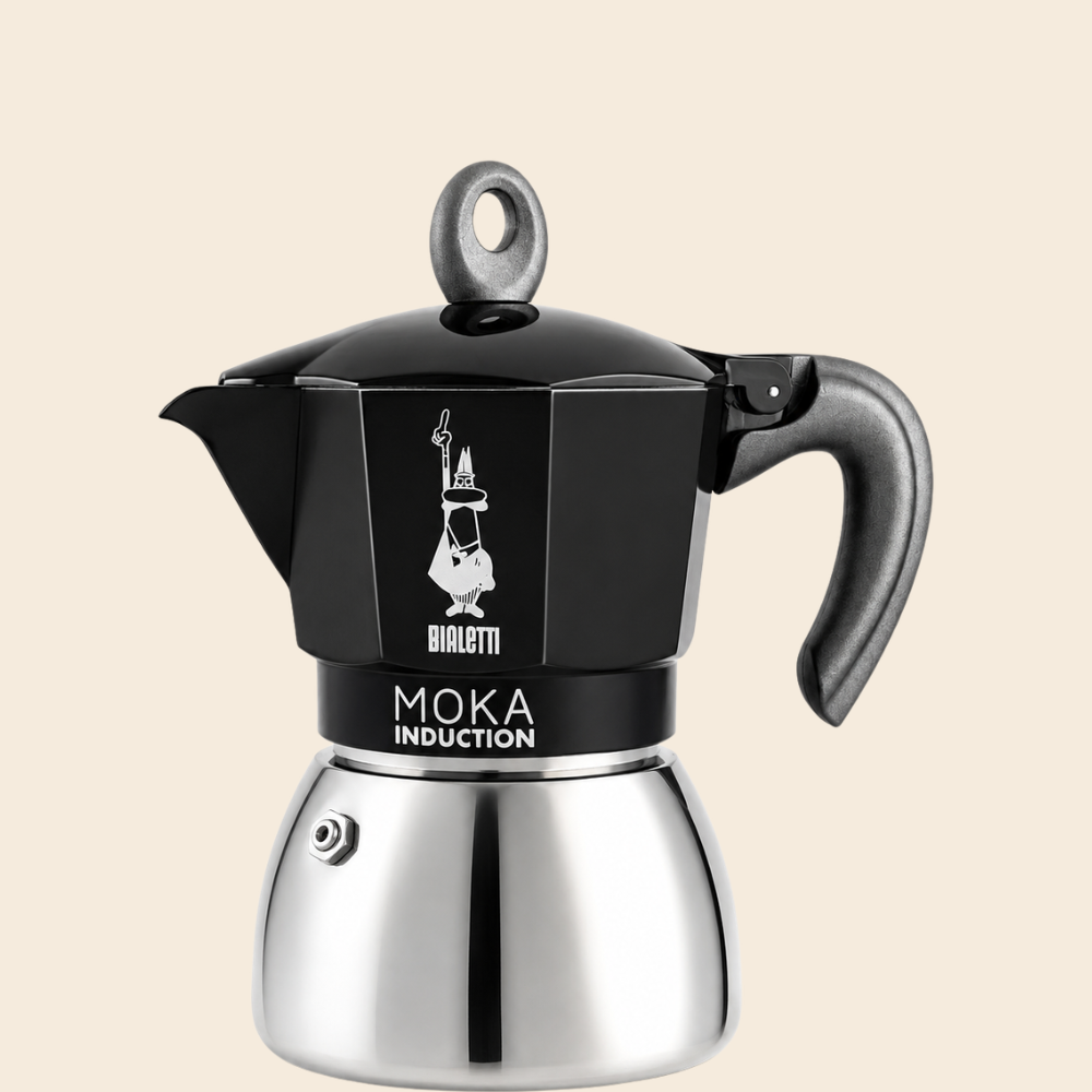 Bialetti Moka Induktion Espressokocher schwarz in 2, 4 & 6 Tassen erhältlich