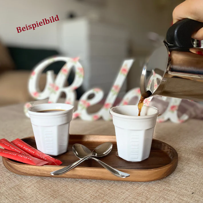 Eurista Kaffeetablett aus Nussbaum zum Servieren von Kaffee, Getränken und kleinen Snacks