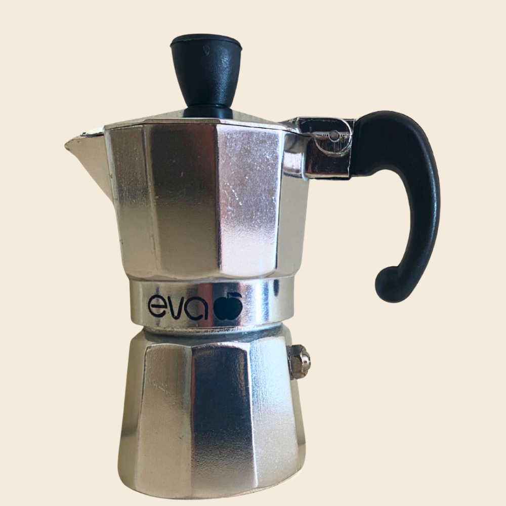 Forever Moka EVA Espressokocher – Aluminium, glänzend – ½ Tasse