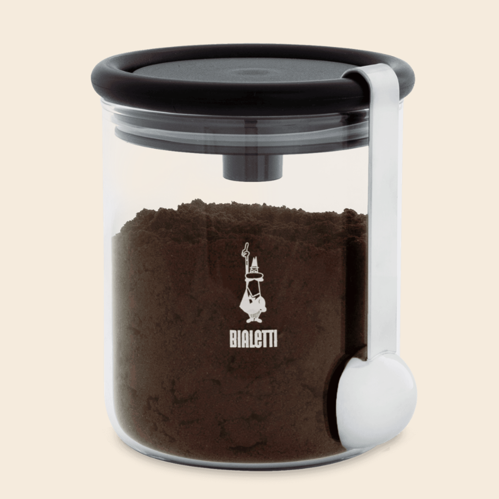 Bialetti Barattolo Kaffeedose Aufbewahrungsglas für gemahlenen Kaffee 2 tlg.