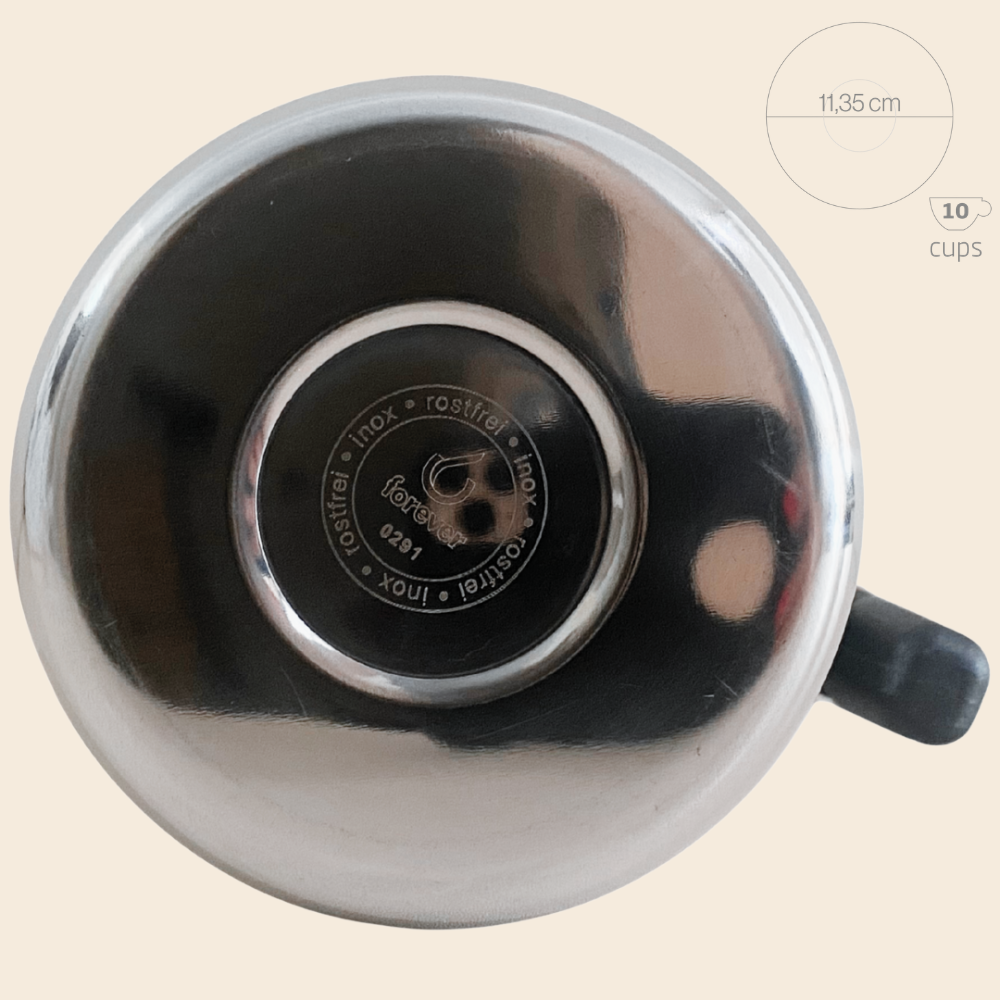 Forever Miss Splendy Edelstahl Espressokocher Induktion 10 Tassen