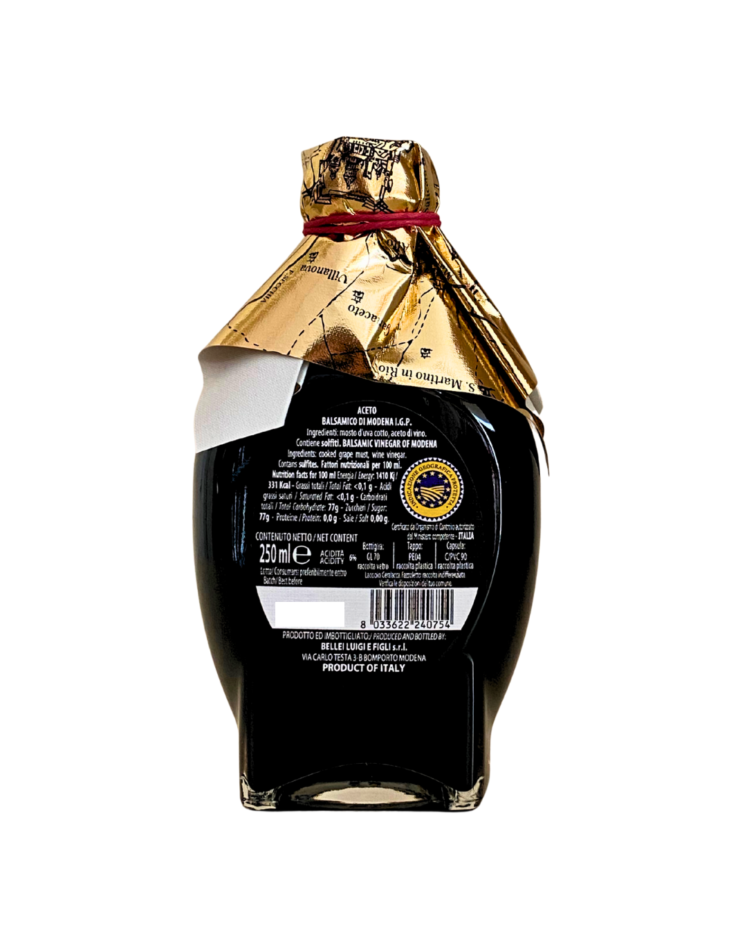 Bellei Aceto Balsamico di Modena I.G.P. 5 Scudi 250ml