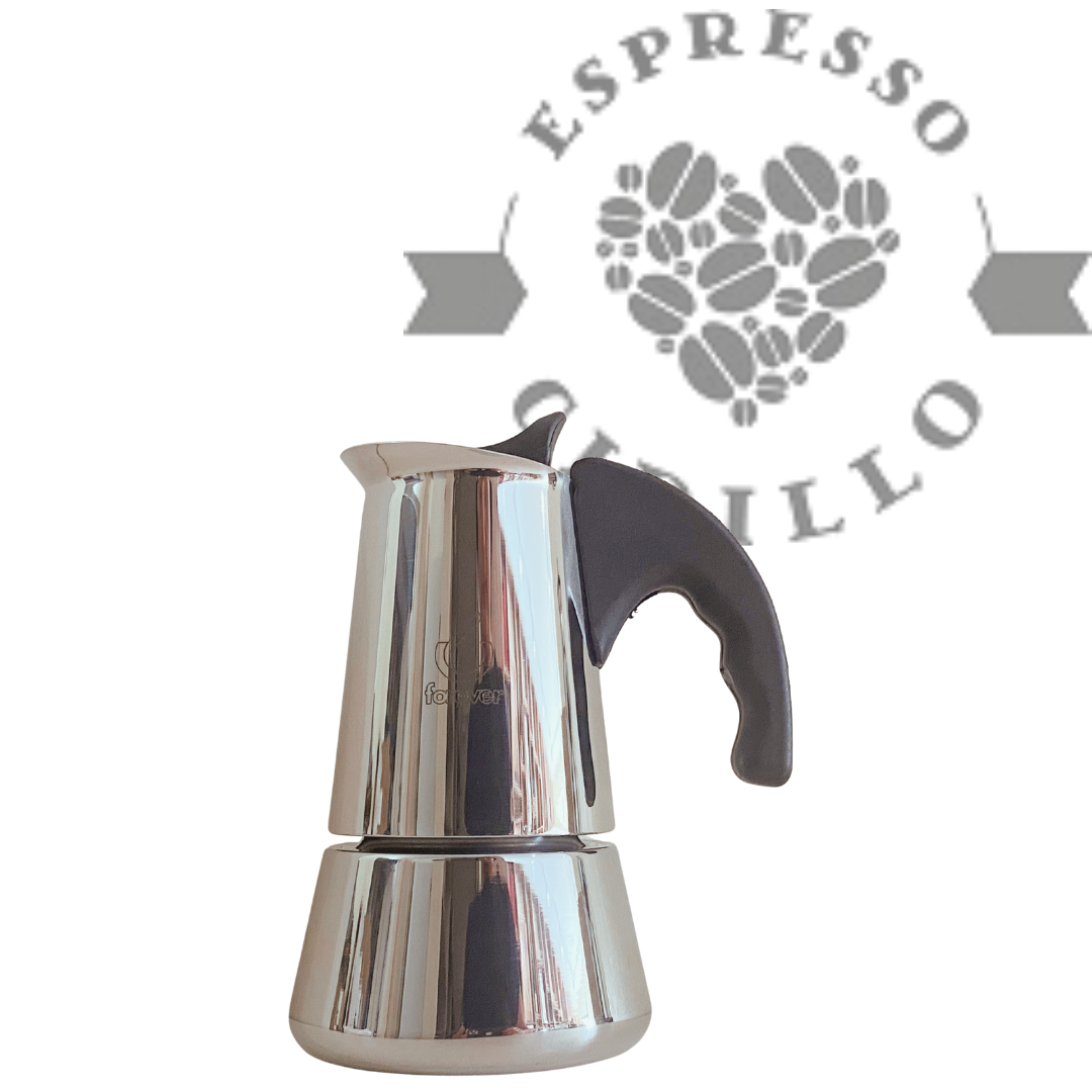 Forever Miss CONNY Edelstahl Espressokocher Induktion 2 Tassen