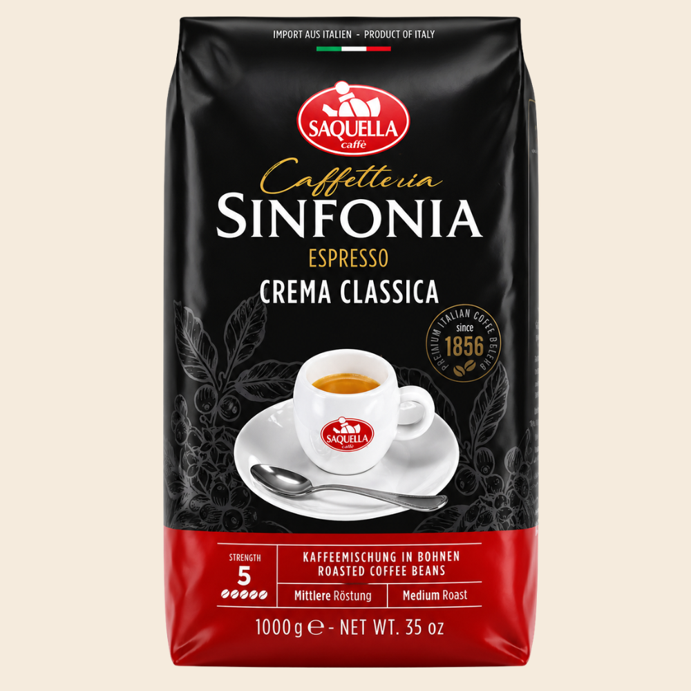 Saquella Sinfonia Crema Classica 1000g ganze Bohnen