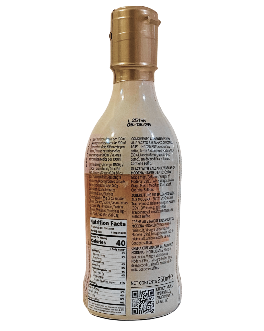 Bellei Crema all Aceto Balsamico di Modena I.G.P. ohne Zucker 250ml