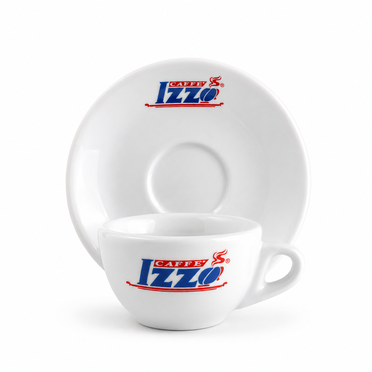 Izzo Logo Espressotasse mit Untertasse - 6 Tassen
