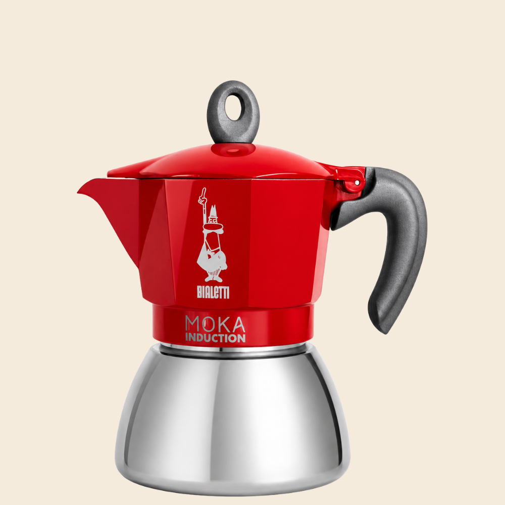 Bialetti Moka Induktion Espressokocher rot in 2, 4 & 6 Tassen erhältlich