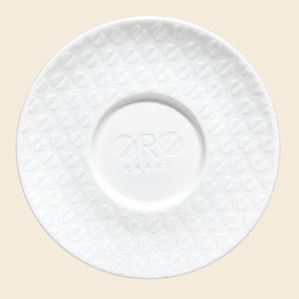ORO Caffè Logo Espressotasse mit Untertasse - 6 Tassen