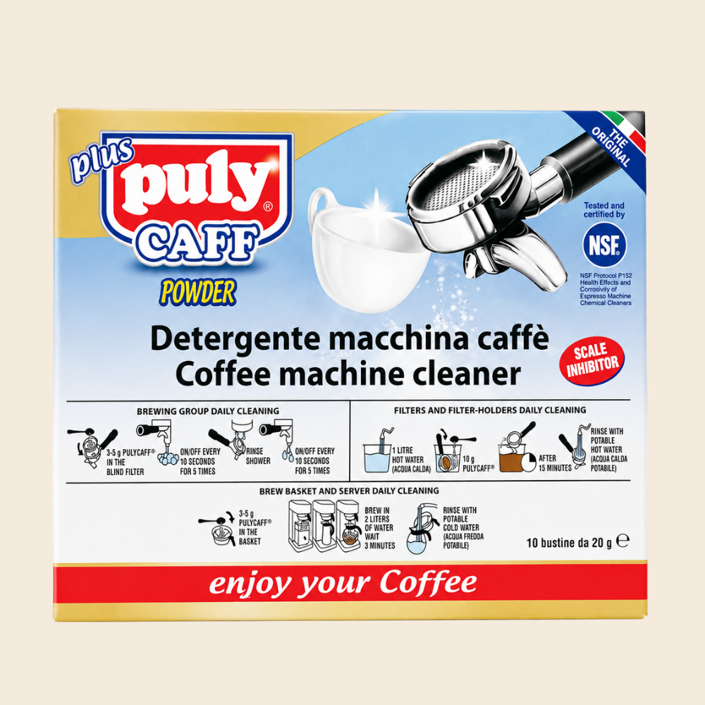 Puly Caff Plus Powder Kaffeefettreiniger für Espresso-Siebträgermaschinen 10 x 20g