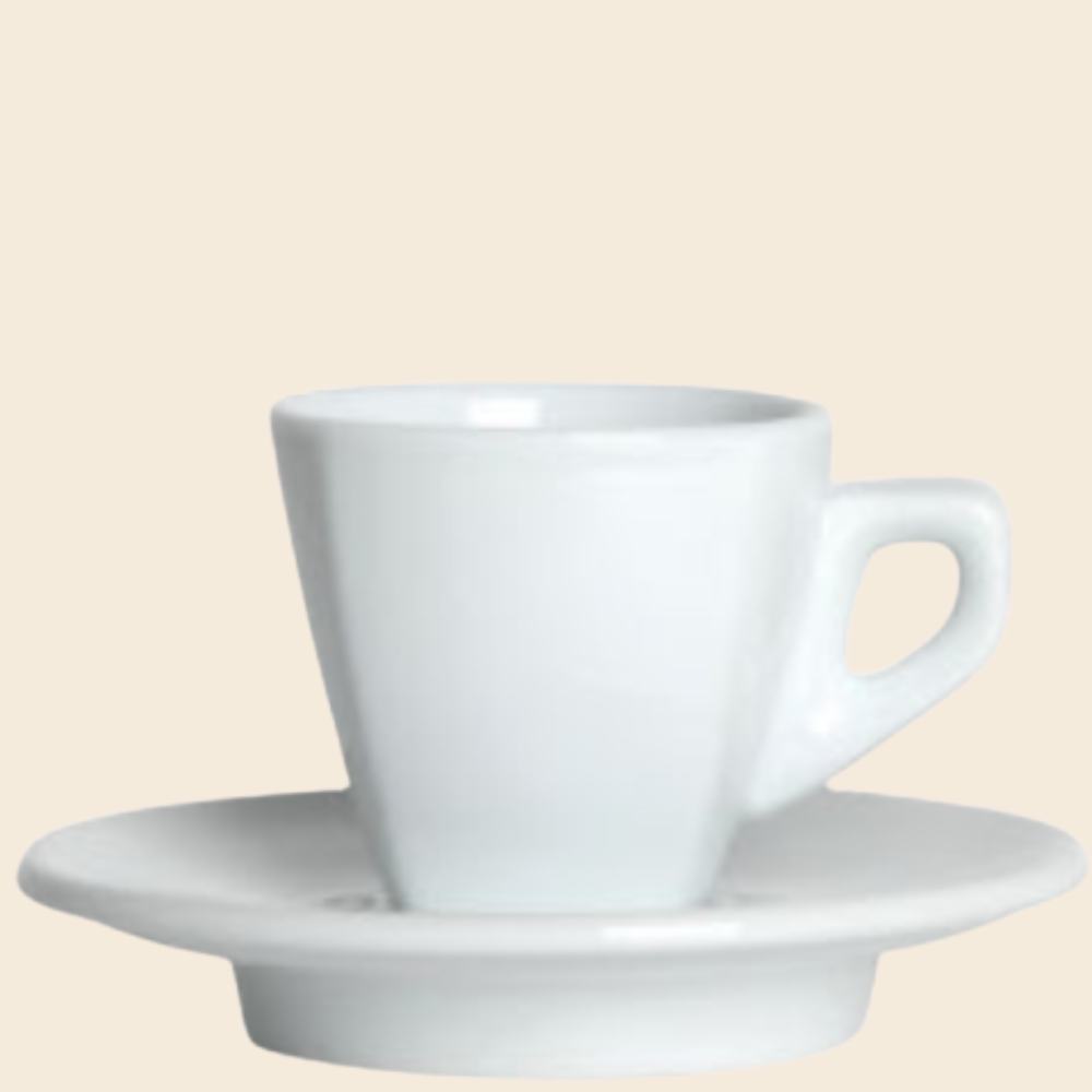 Nuova Point Espressotasse ASTI weiß 56 ml - 6 Ober - und Untertassen