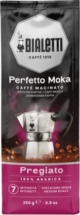 Bialetti Perfetto Moka gemahlen PREGIATO - zart 250g
