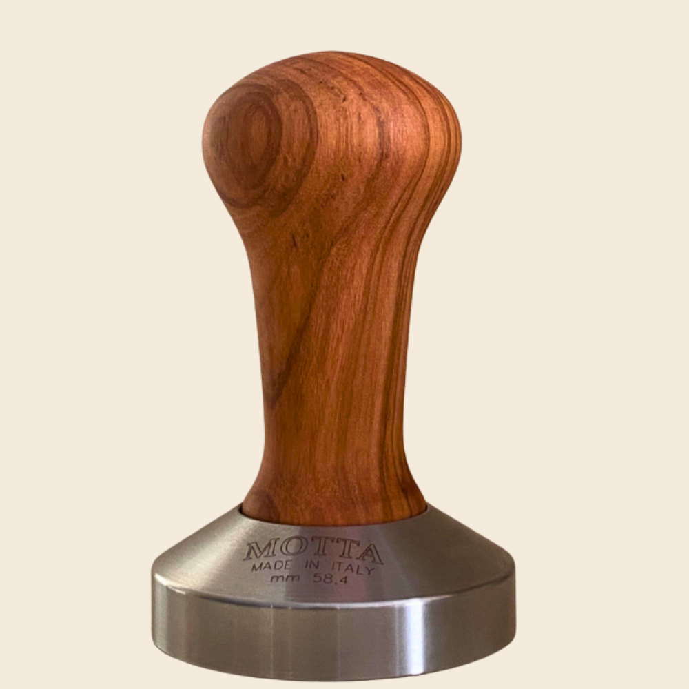 Motta Tamper mit Olivenholz Griff 58,4 mm plan