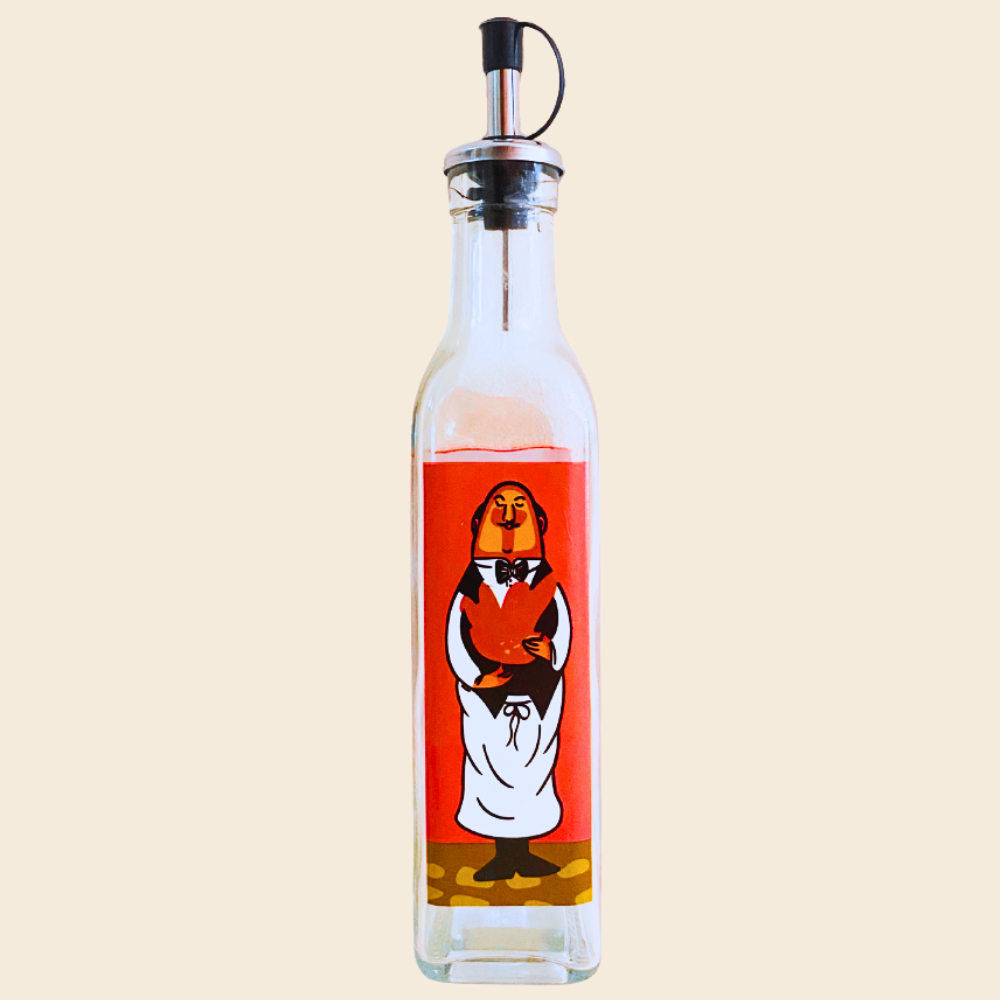 Forever EVA Ölflasche IL CAMERIERE aus Glas mit Edelstahl Ausgießer