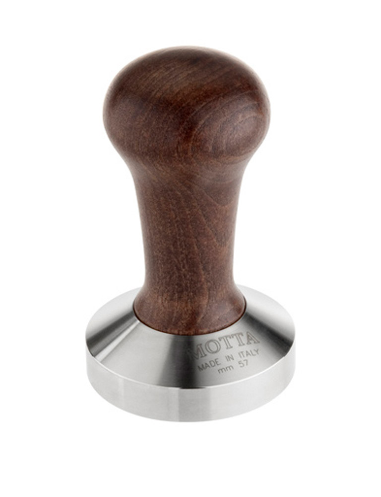 Motta Tamper Edelstahl mit Holzgriff braun