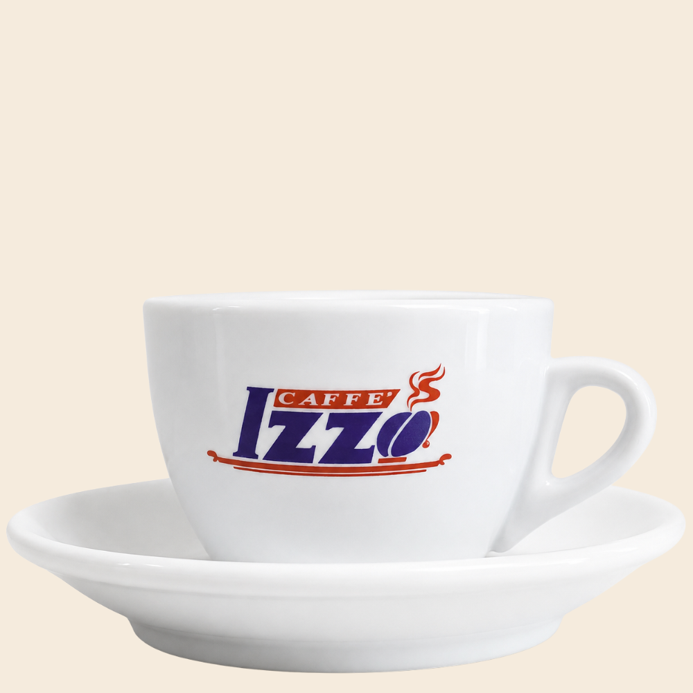 Izzo Logo Cappuccinotasse mit Untertasse - 6 Tassen