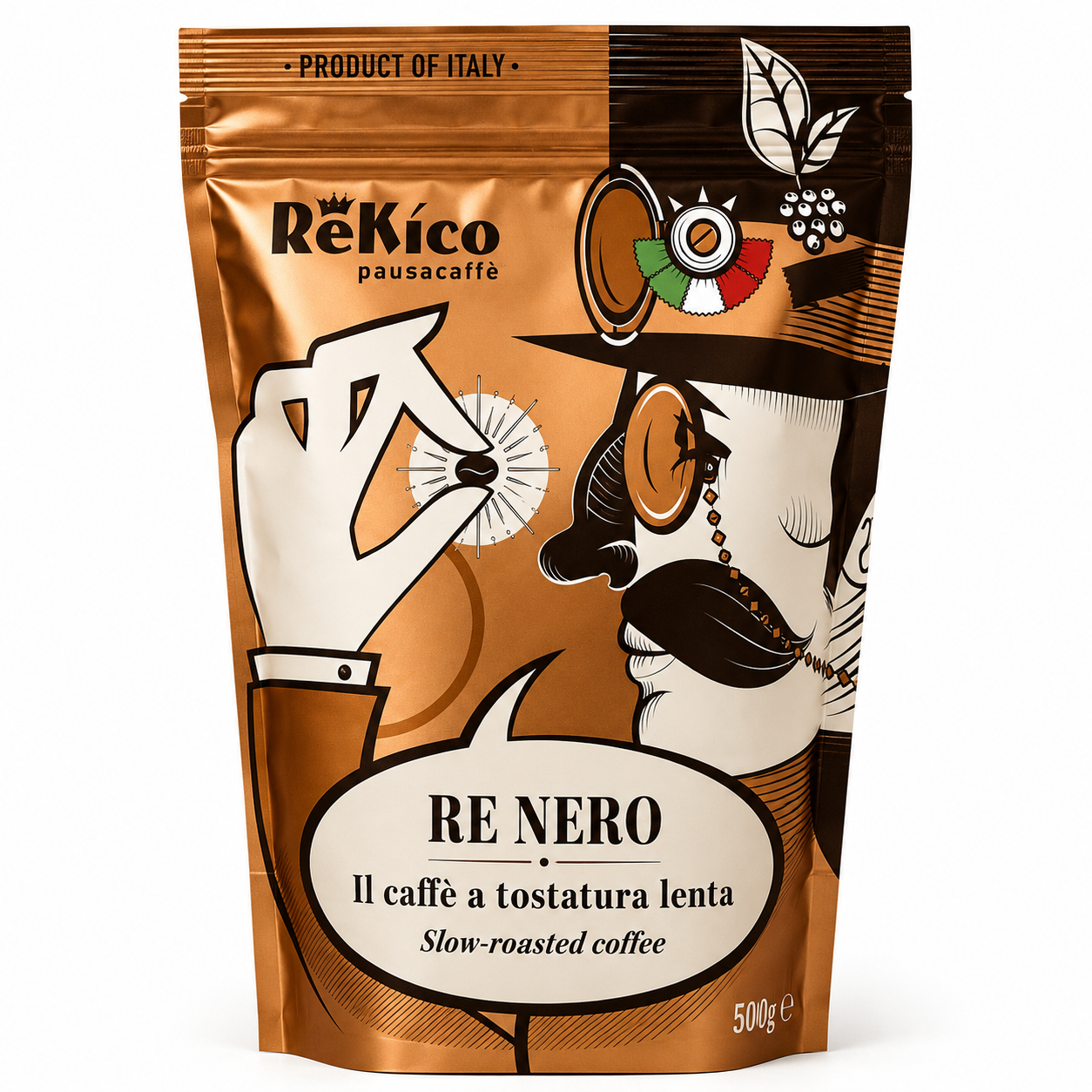 Rekico RE NERO 50% Arabica, 50% Robusta 500g ganze Bohnen