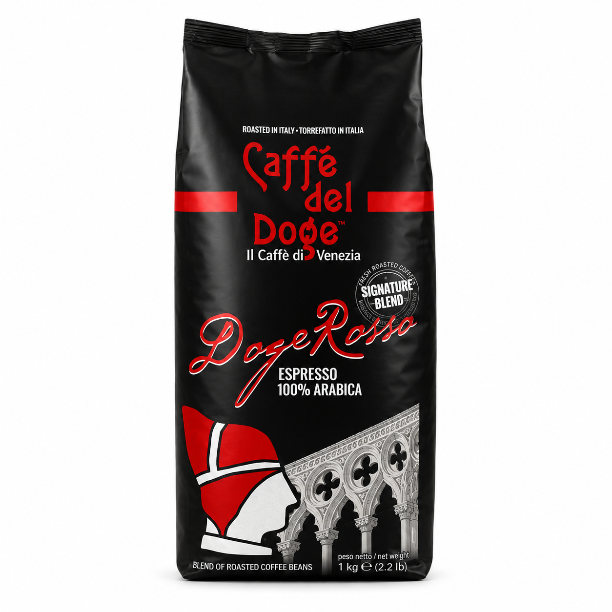 Caffè del Doge Rosso 100% Arabica 1000g ganze Bohnen