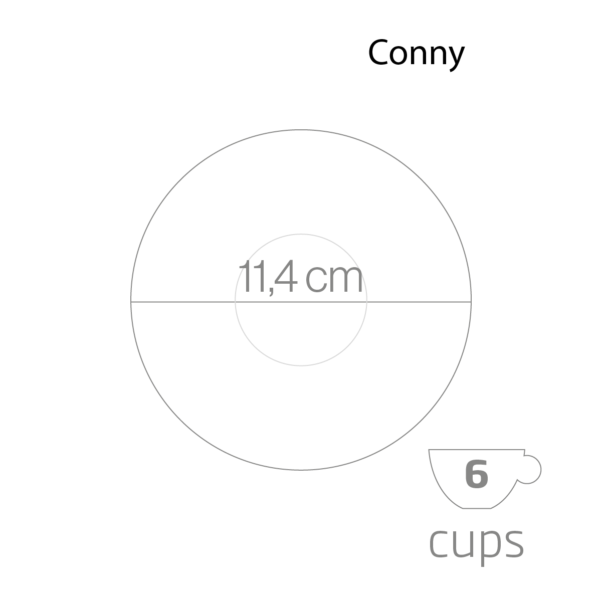 Forever Miss CONNY Edelstahl Espressokocher Induktion 6 Tassen