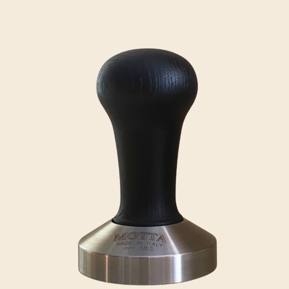 Motta Tamper mit Holzgriff Griff 58,5 mm plan schwarz