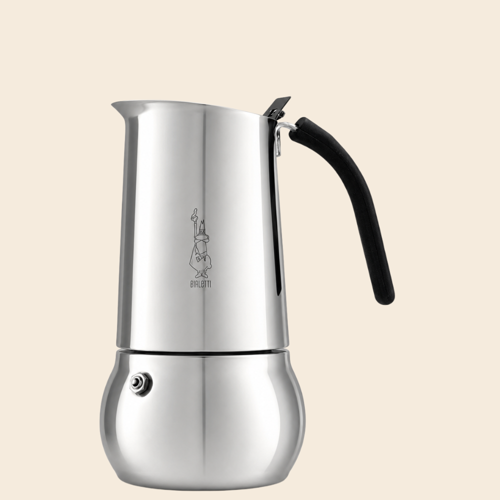 Bialetti Espressokocher Kitty Herdkanne aus Edelstahl
