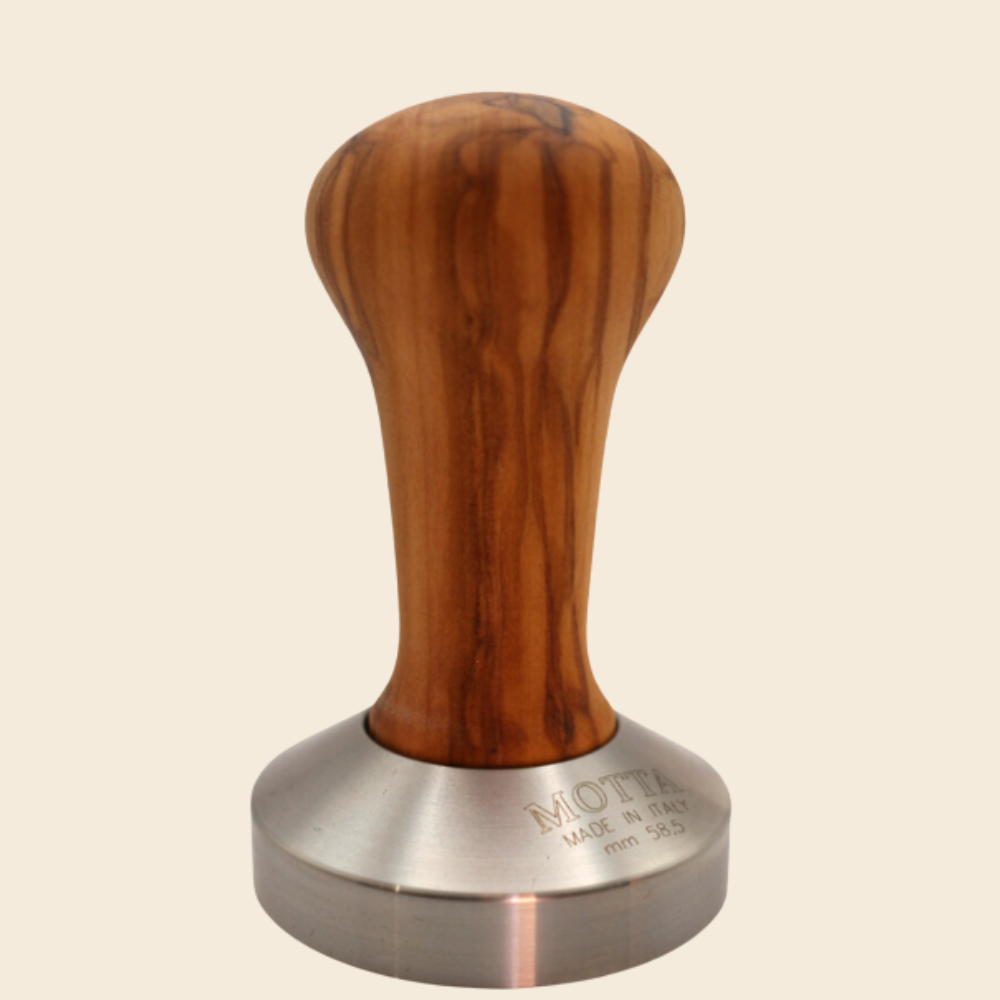 Motta Tamper mit Olivenholz Griff 58,5 mm plan