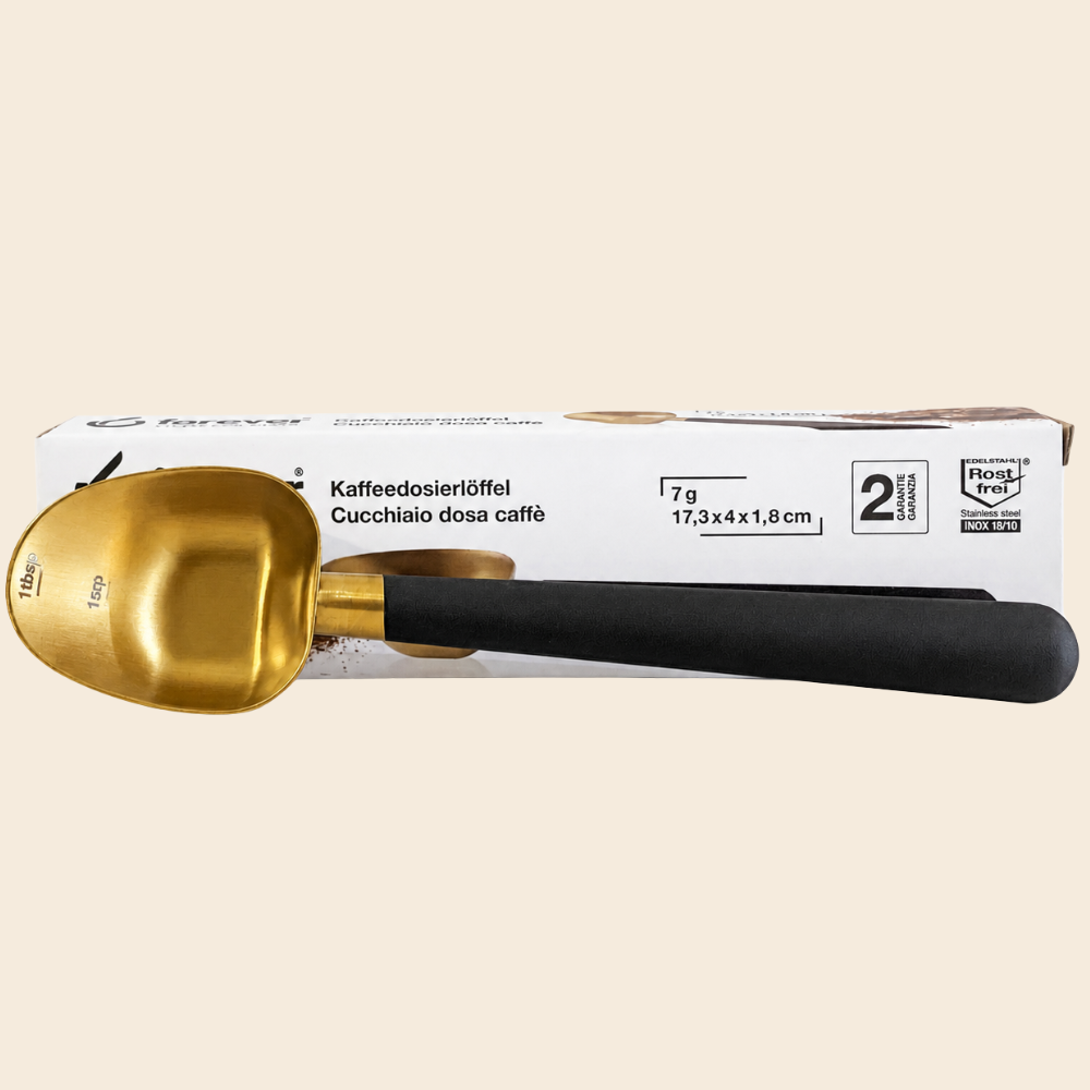 Forever Kaffeedosierlöffel in Gold – stilvolle Präzision für deine Kaffee-Routine