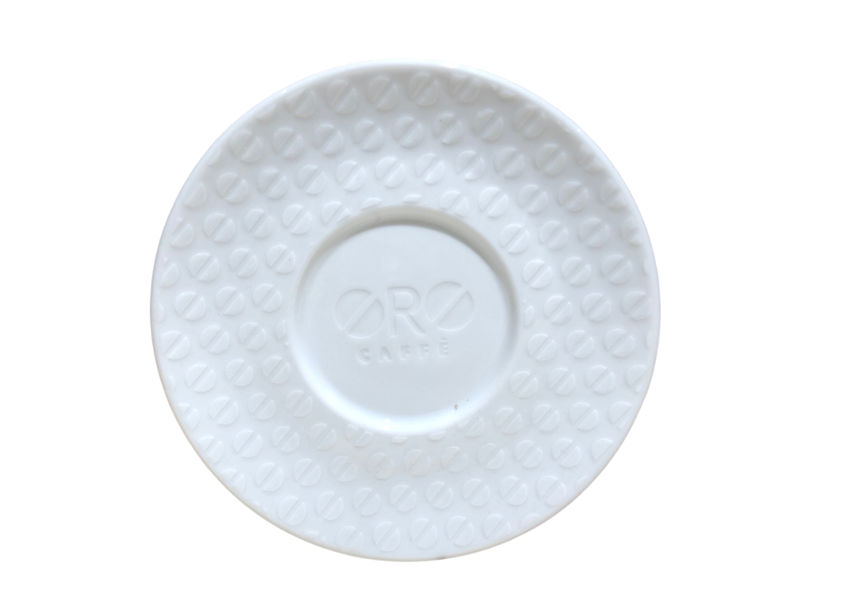 ORO Caffè Logo Frühstückstasse mit Untertasse