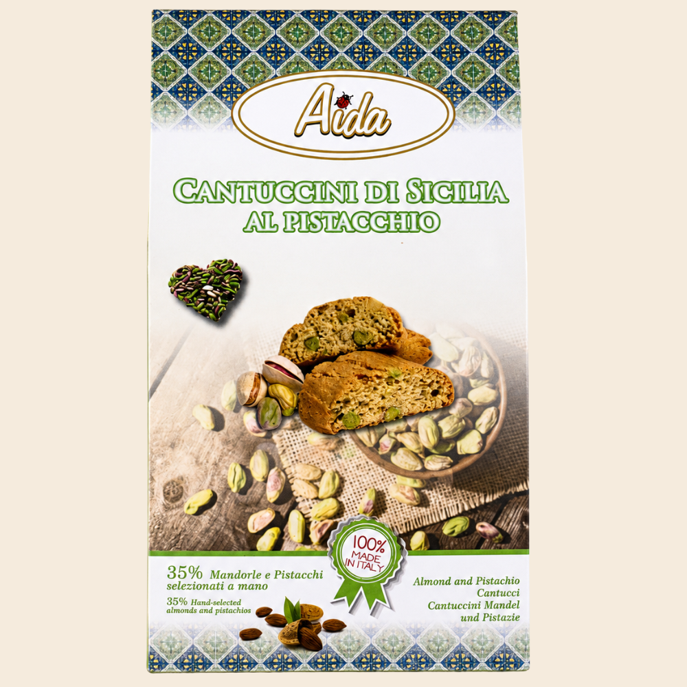 Aida Cantuccini al Pistacchio 200g – Siziliens grünes Gold im knusprigen Gewand