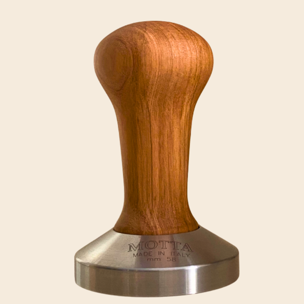 Motta Tamper mit Olivenholz Griff 58 mm gewölbt