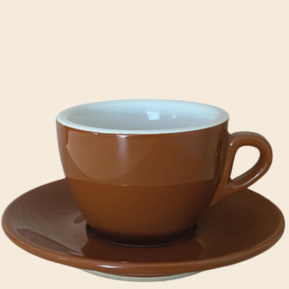 Nuova Point dickwandige Kaffeetasse PALERMO braun 145 ml