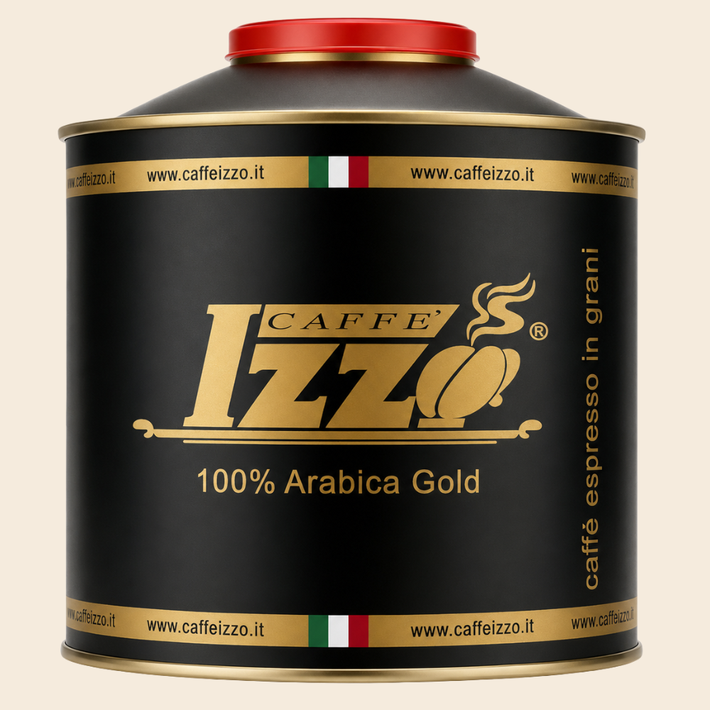Izzo Caffè Gold 100 % Arabica Bohnen 1000g Bohnen in der Aromadose