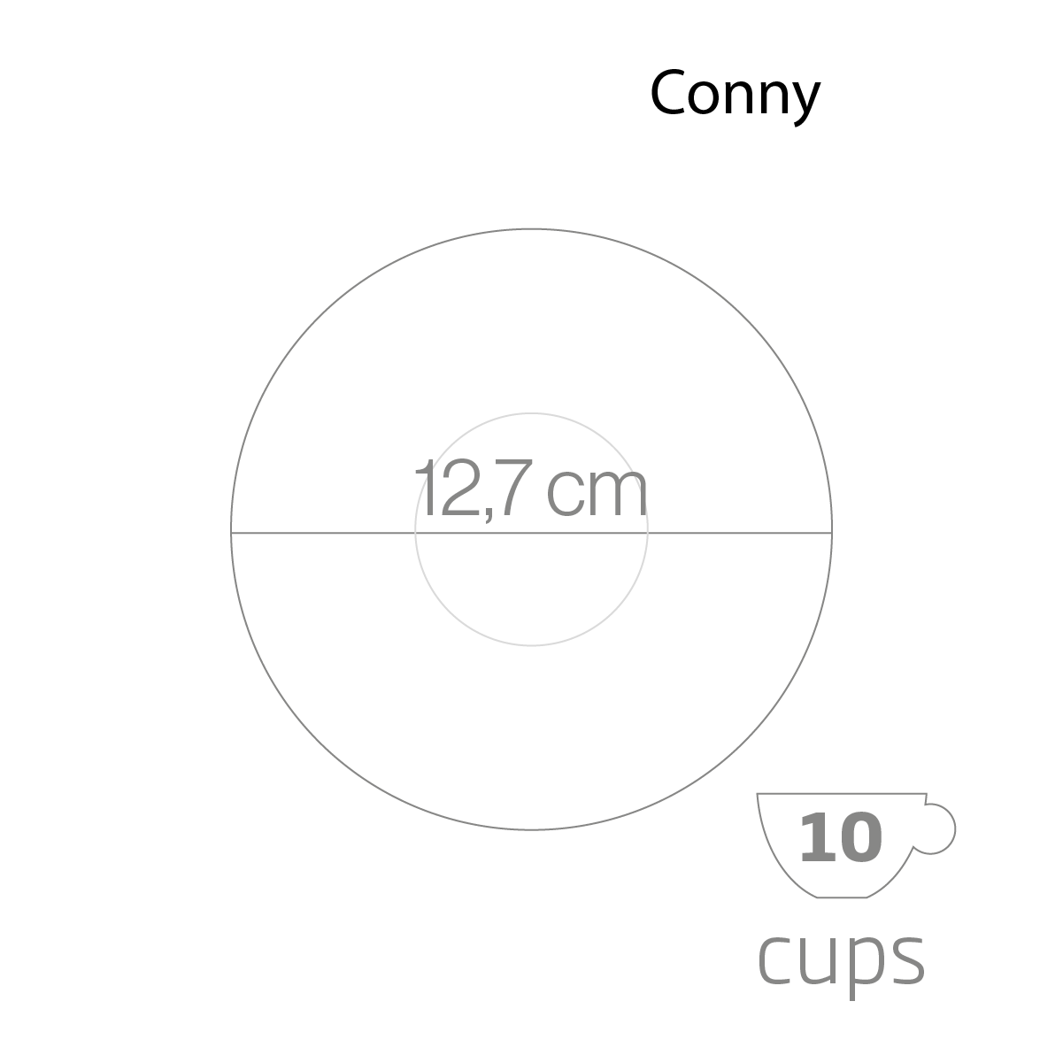 Forever Miss CONNY Edelstahl Espressokocher Induktion 10 Tassen