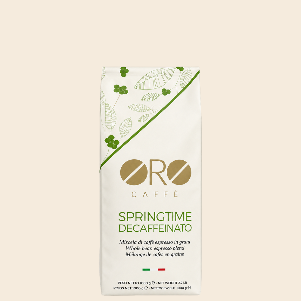 ORO Caffè geröstete Kaffeebohnen ohne Koffein 500g - SPRINGTIME DECAFFEINATO