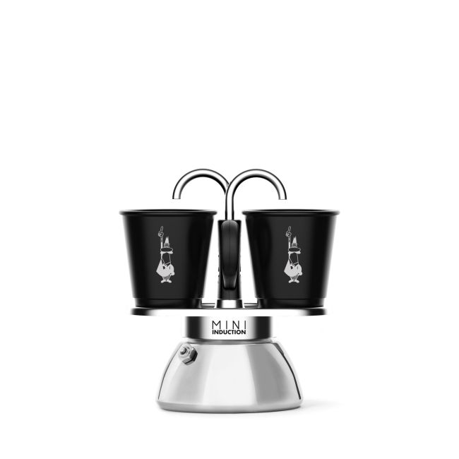 Bialetti Set Mini Express Induktion, Herdkanne + 2 Becher