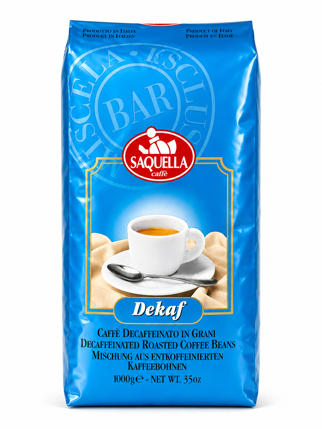 Saquella Dekaf 1000g ganze Bohnen ohne Koffein