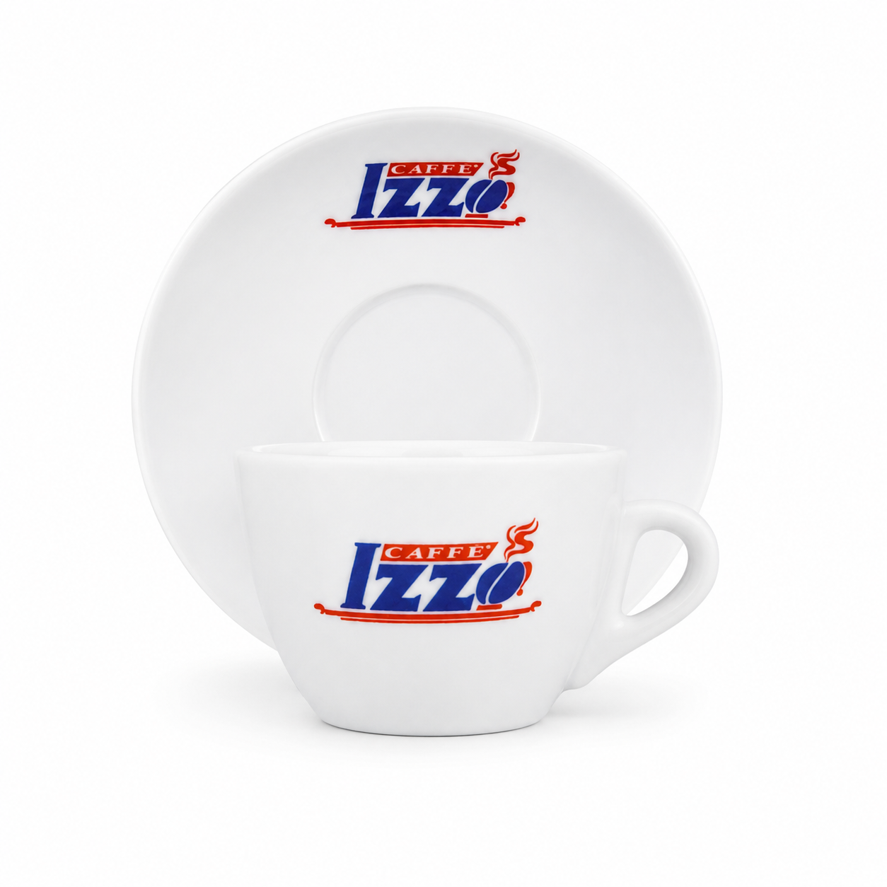 Izzo Logo Cappuccinotasse mit Untertasse - 6 Tassen