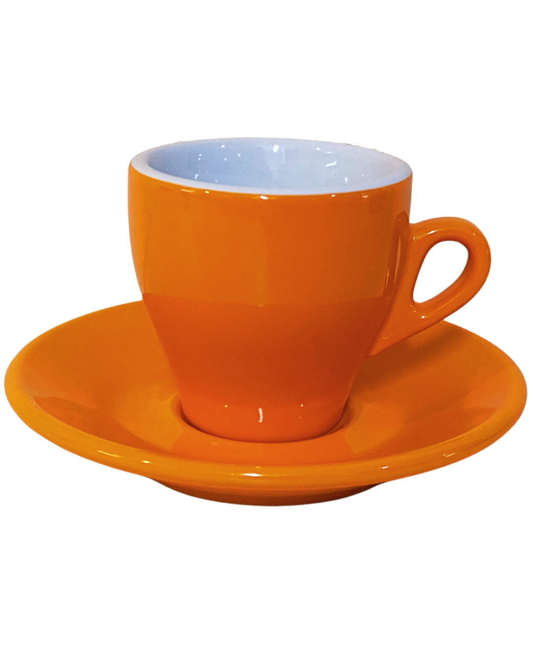 Nuova Point dickwandige Kaffeetasse MILANO orange 160 ml - 6 Ober - und Untertassen