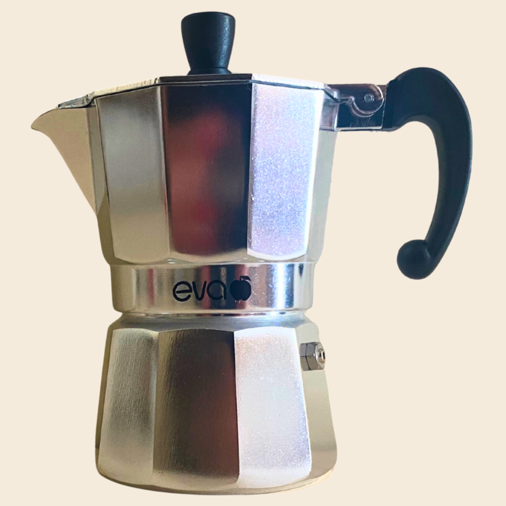 Forever MOKA EVA Espressokocher – Aluminium, glänzend – 2 Tassen