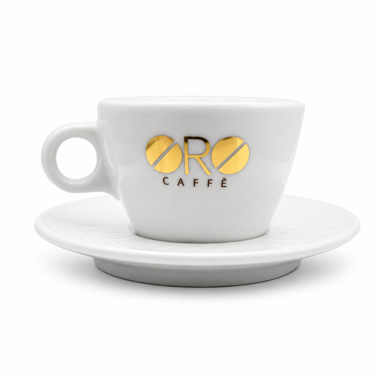 ORO Caffè Logo Cappuccinotasse mit Untertasse - 6 Tassen