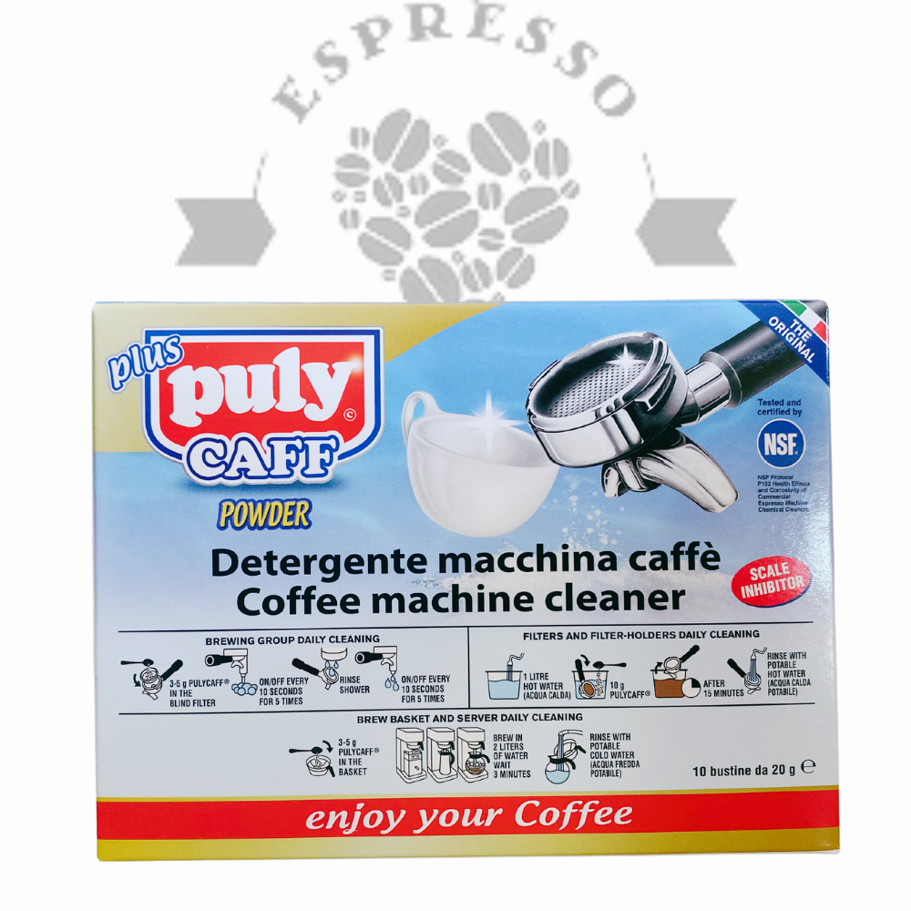 Puly Caff Plus Powder Kaffeefettreiniger für Espresso-Siebträgermaschinen 10 x 20g